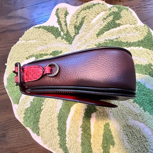 Coach 1941 Saddle 23 in Oxblood/Burnished Merlot/Ruby 20115 Genuine Python - Picture 7 of 9